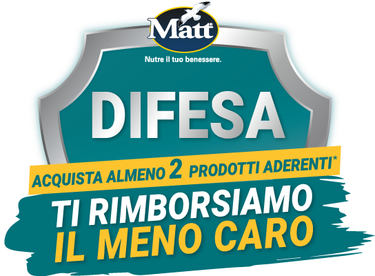 Immagine desktop: Matt, nutre il tuo benessere, difesa acquista almeno 2 prodotti aderenti*, ti rimborsiamo il meno caro.